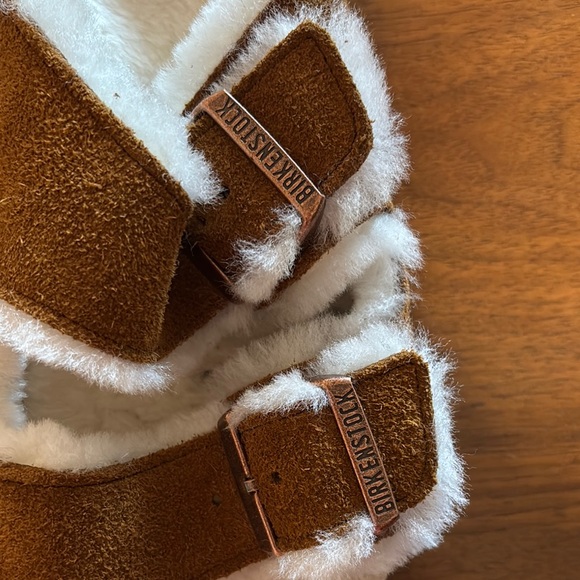 Birkenstock Shearling Lined Arizona Sandals - Picture 2 of 7